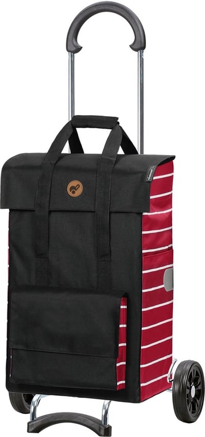 Andersen SHOPPER MANUFAKTUR Boodschappentrolley Scala Shopper Jella Red Zwart 101cm