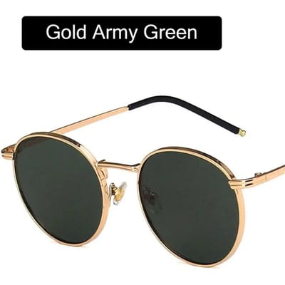 Mode Ronde Zonnebril Voor Dames Heren Zonnebril Metalen Montuur Visserij Bril Dames Brillen Hip Hop Bril UV400 Bescherming