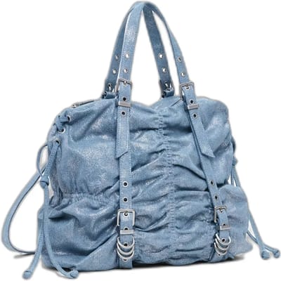 Desigual handtas schoudertas Gathered Denim Backpack Space Blue Lichtblauw