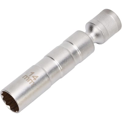 14mm Magnetische Draaibare Bougiedop 12-kant 3/8  Aandrijving Wobble Dop Verwijderingsgereedschap voor 1 3 5