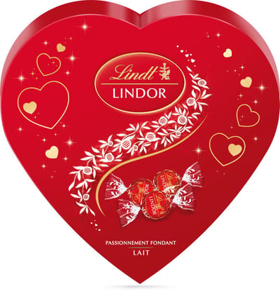 Lindt LINDOR Hart Melkchocolade Bonbons 160 gram - Chocolade Cadeau - Premium cadeauverpakking - Onweerstaanbaar zachte chocolade - Kerstcadeau