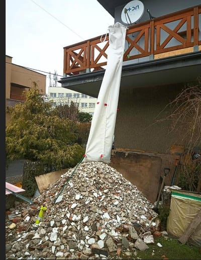 Bouwafval Goot - Puinstorger Flexibel - Afval Verwijderen - Snelle Montage - 6 Meter Lengte - Wit