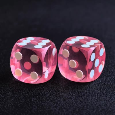 Precisie Backgammon Dobbelstenen - Dobbelstenen Set - Spel Nadenken - Afgeschuinde Hoeken - 143 mm - Edelsteen Roze