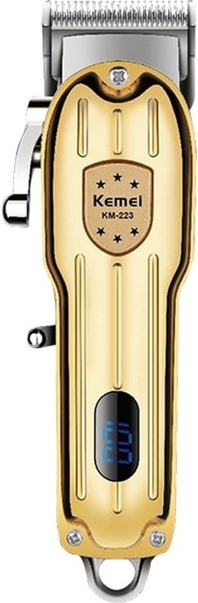 Kemei - KM-223 - USB-oplaadbare - Draadloze - Professionele Tondeuse - Elektrische Kappersmachine voor een Perfecte Haartrim - Incl. FuturiQ oplaadkabel - Goud