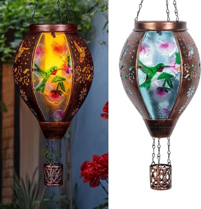 Zonne Lantaarn - Decoratieve Lamp - Buiten Verlichten - Flikkerende Vlam Effect - 1.72 Pond - Kolibrie