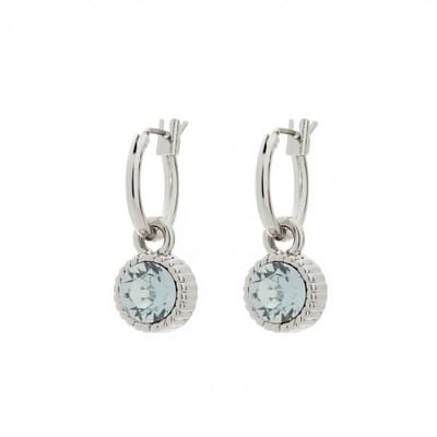 Biba Hang Oorbellen Zilver met Swarovski Steentje Lt. Azore