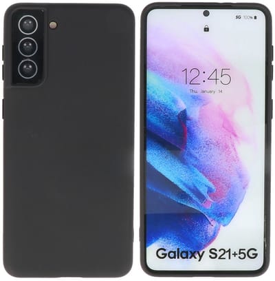 Hoesje Geschikt voor de Samsung Galaxy S21 Plus - Fashion Color Backcover Telefoonhoesje - Zwart