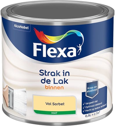 Flexa - Strak In De Lak Binnenlak Mat - Vol Sorbet - Mengverf - 500 Ml