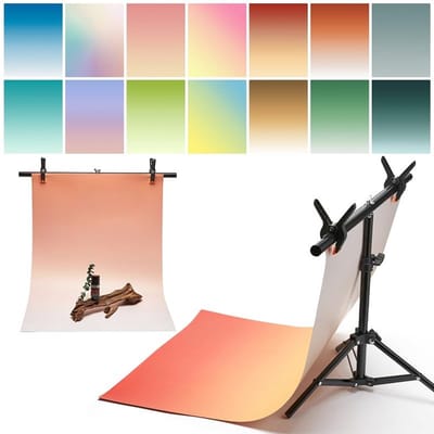 Dailygoods- Achtergrondpapier Dubbelzijdig Waterdicht - Fotografie Achtergrond - 7 Stuks - Geleidelijke Morandi Kleur - Luxe Stand - 34x23 Inch - Fotografieachtergrond