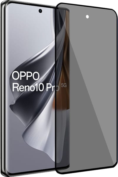 Geschikt voor OPPO Reno 10 / 10 Pro - Privacy Screenprotector - Beschermglas - Privé GuardCover