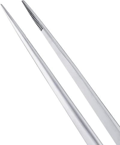 Recht Pincet - Pincet Zilver - Nauwkeurig Haren Verwijderen - Roestvrij Staal - 15 cm - Zilver