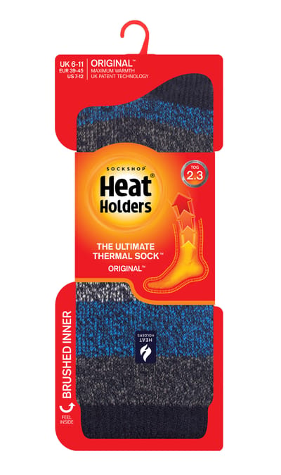 Heat Holders Heren extra dikke warme thermo sokken - Marineblauw / Benzine (Milaan)