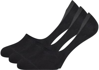 Bamboo Basics Onzichtbare Sokken Mika - 3-pack - Maat 35-40 - Bamboe Zwarte Sokken - Invisible Sokken - Bamboe Sneakersokken