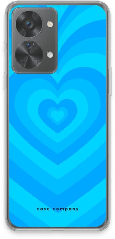 Case Company® - Hoesje geschikt voor OnePlus Nord 2T hoesje - Hart Blauw - Soft Cover Telefoonhoesje - Bescherming aan alle Kanten en Schermrand