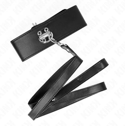KINK - KETTING MET RIEM 116 CM MODEL 2 VERSTELBAAR 36-43 CM X 5 CM | KINKY | HALSBAND | SEKSSPEELTJES VOOR KOPPELS | SEX TOYS VOOR KOPPELS | BONDAGE | FETISH | BDSM | EXTREME BDSM | KINKY HALSBAND