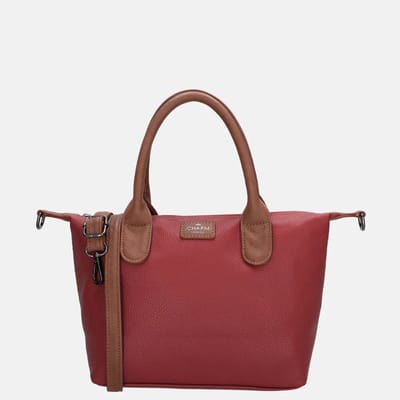 Charm London Buckingham Palace Handtas - Schoudertas - Crossbodytas - Kunstleer - Vegan Leer - Wijnrood