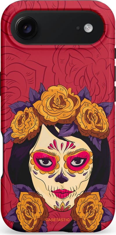 Casetastic hoesje geschikt voor Apple iPhone Air - MagSafe - Dubbellaagse bescherming - Middernachtmasker - Fashion Case - Bordeaux Bruin Zwart