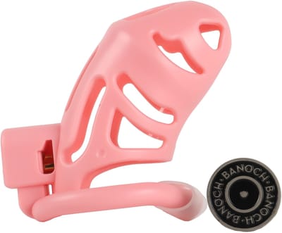 Banoch | Cockcage resin roze | 3 scharnierende ringen | 45 mm, 50 mm & 55 mm