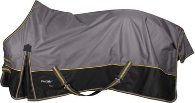 Pagony Tiger Coll23 0gr Regendeken - Paardendeken - Maat: 165 - Zwart - Polyamide
