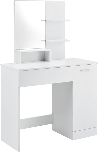 Kaptafel Krugersdorp met spiegel 137,5x90x38 cm wit