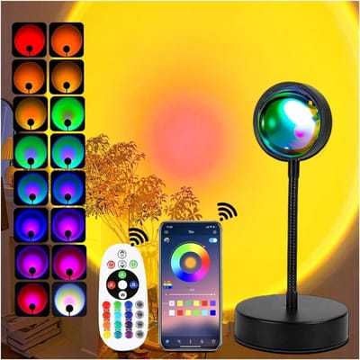 QIN® Sunset Lamp - Sfeerverlichting - TikTok Lamp - 27x10x10cm - Veelkleurig - 27cm x 10cm x 10cm