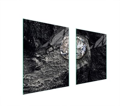 TMK ArtDeko Serie - Beschermplaat voor Kookplaat - 85x52 cm - Diament Patroon - Veilig en Veelzijdig