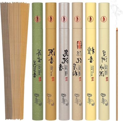 Natuurlijke Aromatische Wierookset met 6 Unieke Geuren voor Aromatherapie, Spa, Yoga en Meditatie - 6x20g