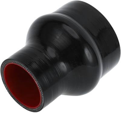Allecto - Siliconen Coolant Slang - Bestand tegen Hoge Temperaturen - Zwart Rood - Universeel - Geschikt voor Auto's - 102 mm Lengte