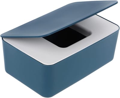 Veeg de houder - Doekjes dispenser - Babyverzorging thuis - Grote capaciteit - 18 cm lengte - Blauw