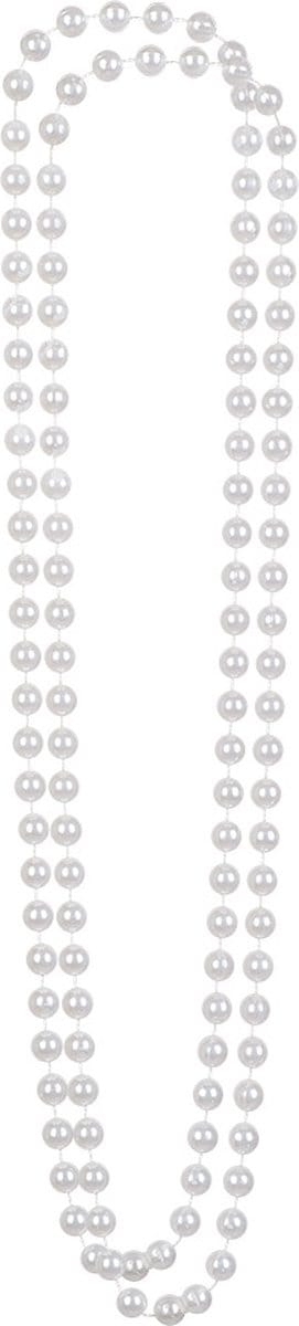 Boland - Set 2 kettingen Magali parelwit Wit - Volwassenen - Vrouwen - Charleston - 20's - Roaring Twenties