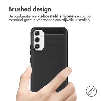 imoshion Hoesje - Geschikt voor Samsung Galaxy A34 (5G) - Brushed Backcover - Zwart