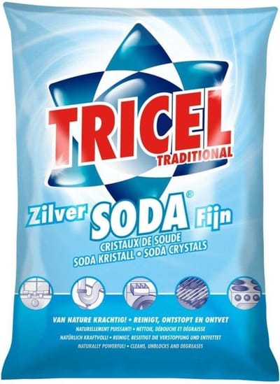 Tricel - Zilver Soda Fijn - Ontvetter - Zak van 1 kg -  Voordeelset 2 stuks
