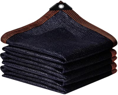 Dailygoods- Schaduwnet 80-90% UV-bescherming - Zwart - Inkijkbescherming - Voor tuin/pergola/broeikas - 2,5 x 5 m - Hoge dichtheid - Zonnescherm