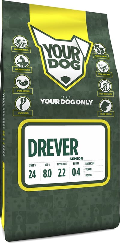 Yourdog Drever Rasspecifiek Senior Hondenvoer 6kg | Hondenbrokken