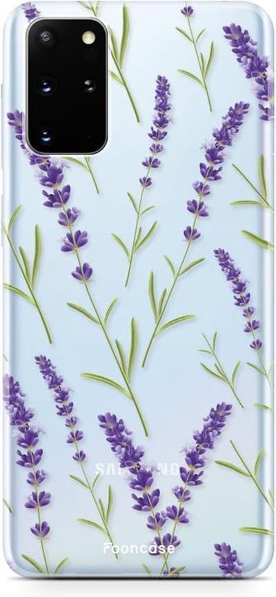 Fooncase Hoesje Geschikt voor Samsung Galaxy S20 Plus - Shockproof Case - Back Cover / Soft Case - Purple Flower / Paarse bloemen