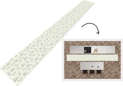 Keukenloper - Keukenmat - Dieren - Speelgoed - Patroon - 400x50 cm - Keuken vloerkleed
