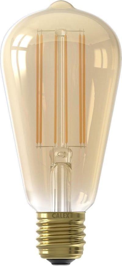 Calex LED Lamp - Rustiek 3,5W E27 250 lumen Gold Dimbaar 64mm x 142mm