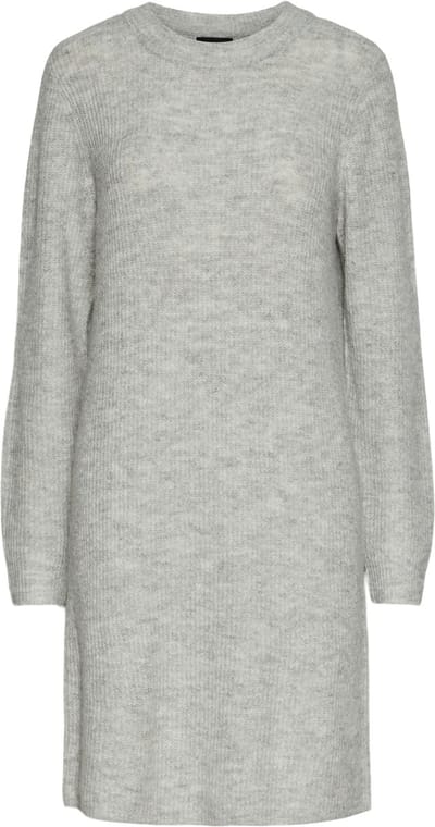 PIECES PCELLEN LS O-NECK KNIT DRESS NOOS BC Dames Jurk - Maat S