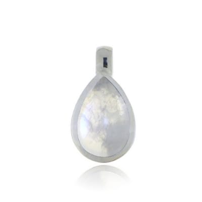 SilverGems Zilveren hanger met Regenboog Maansteen edelsteen