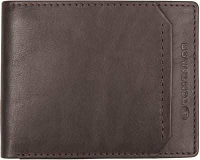 TOM TAILOR Portemonnee Sam Jeans Wallet Dark Brown Donkerbruin