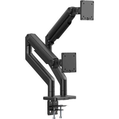 DIGITUS - Dual Monitorhalterung, 2x 45, 2x 20 kg Tafelbeugel voor monitor Aantal monteerbare displays: 2 Display(s) 124,5 cm (49) Zwart