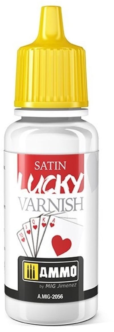 AMMO by Mig Jimenez Hobbyverf Acrylverf - MIG 2056 Lucky Varnish - Satin - Acryl Verf flesje - 17 ml