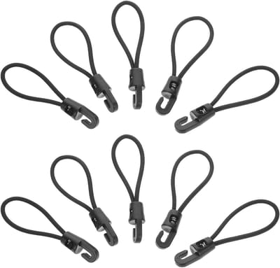 Elastische Bungee Straps - Spanbanden met Haak - Bagage Vastzetten - Duurzaam Ontwerp - 30 Stuks - Zwart