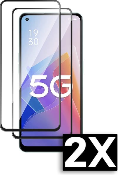 Casemania Glas Geschikt voor Oppo Reno 8 Screenprotector Glas Gehard - Tempered Glass - Volledige Bescherming - 2 Stuks
