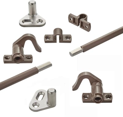 SOTECH accessoireset bruin voor het Push-Lock espagnoletslot