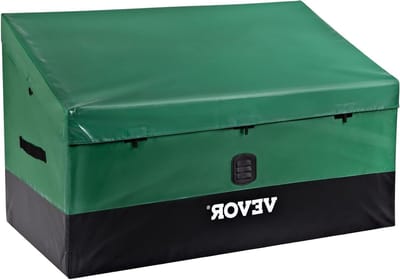 Opbergkist Buiten - Tuinbox Dekkist - Spullen Opslaan - Waterdicht PE Zeil - 150 Gallon - Groen