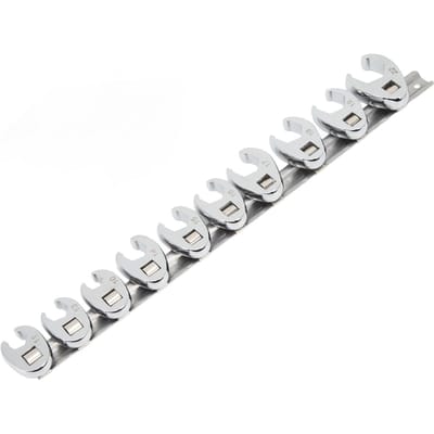 10-delige Kraaienpoot Sleutelset 10mm tot 22mm Maten Metrische Moersleutel voor 3/8  Aandrijf Ratel