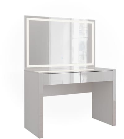 Vicco Annabelle Kaptafel – 110 cm met LED-spiegel Wit hoogglans/wit
