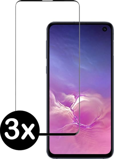 Screenprotector - 3 Stuks - Geschikt voor Samsung Galaxy S10e - Full Cover - Beschermglas - Gehard Glas - Tempered Glass - Screen Protector