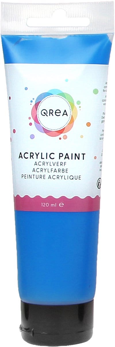 Acrylverf qrea 120 ml primair blauw | 6 stuks